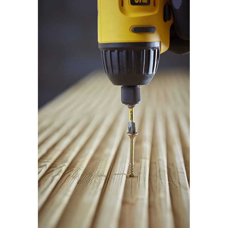 Juego De 40 Puntas Para Atornillar Stanley FatMax - Incluye PH, PZ, Hex, Torx Y Adaptador Magnético, Maletín Conectable