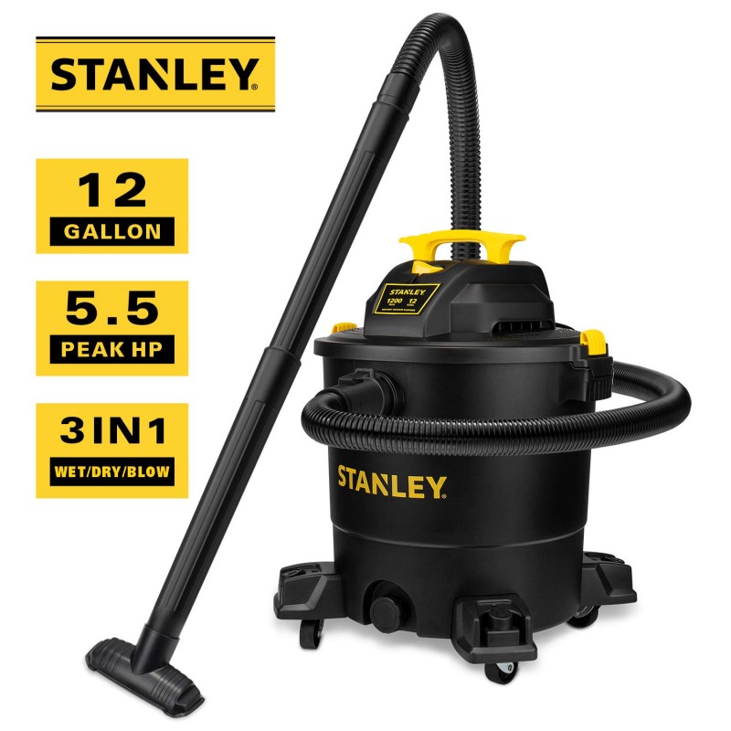 ASPIRADORA STANLEY SECO/HUMEDO 12 GAL 100 CFM SL18199P