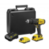 TALADRO PERCUTOR 20V 1/2 2 BAT 1.5AH STANLEY SCD711C2K-B3